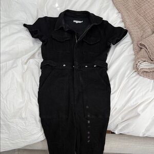 Good American Black Utility Jumpsuit